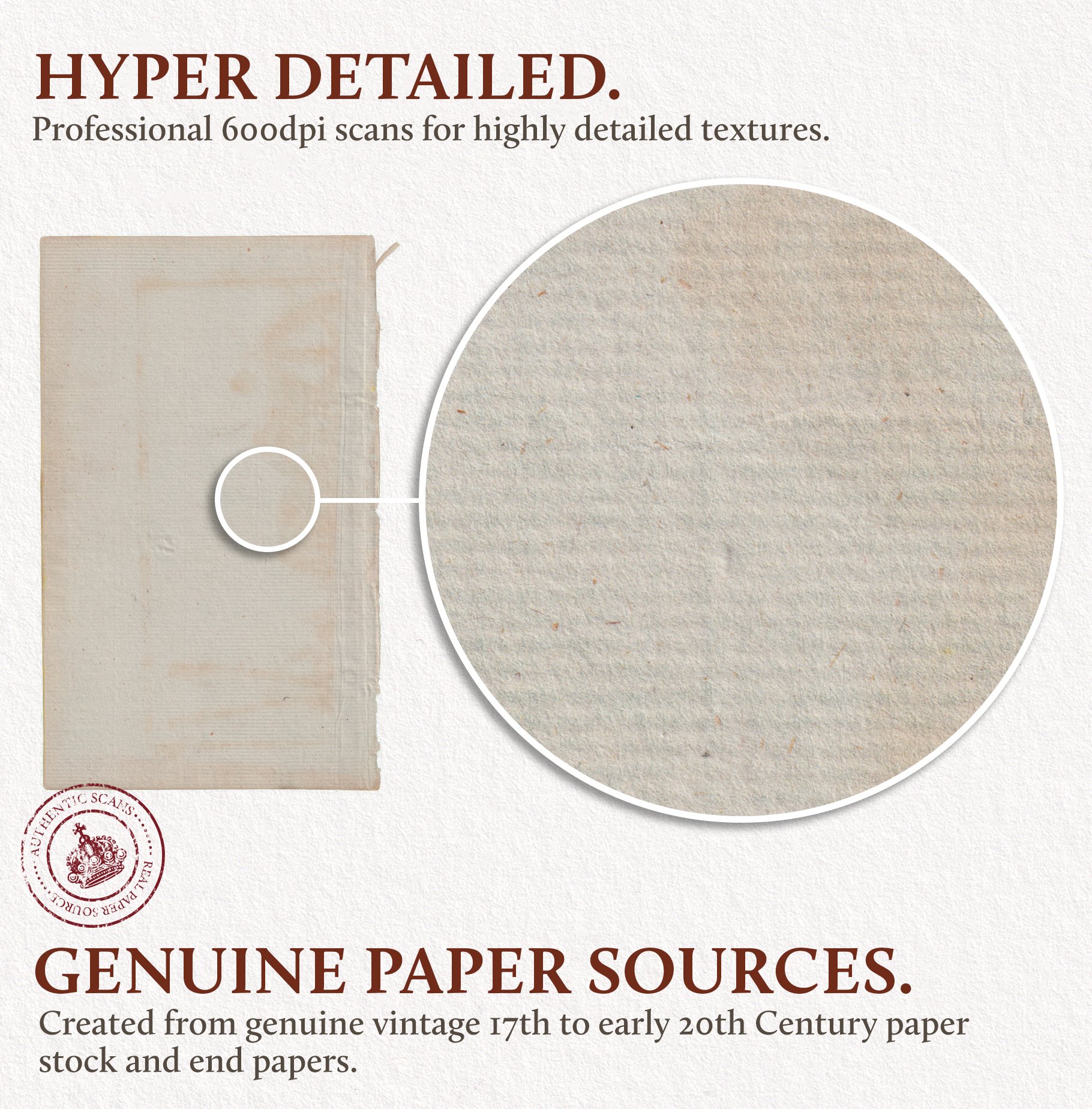 Vintage Paper Textures & Typewriter Letter Stamps - Design Cuts
