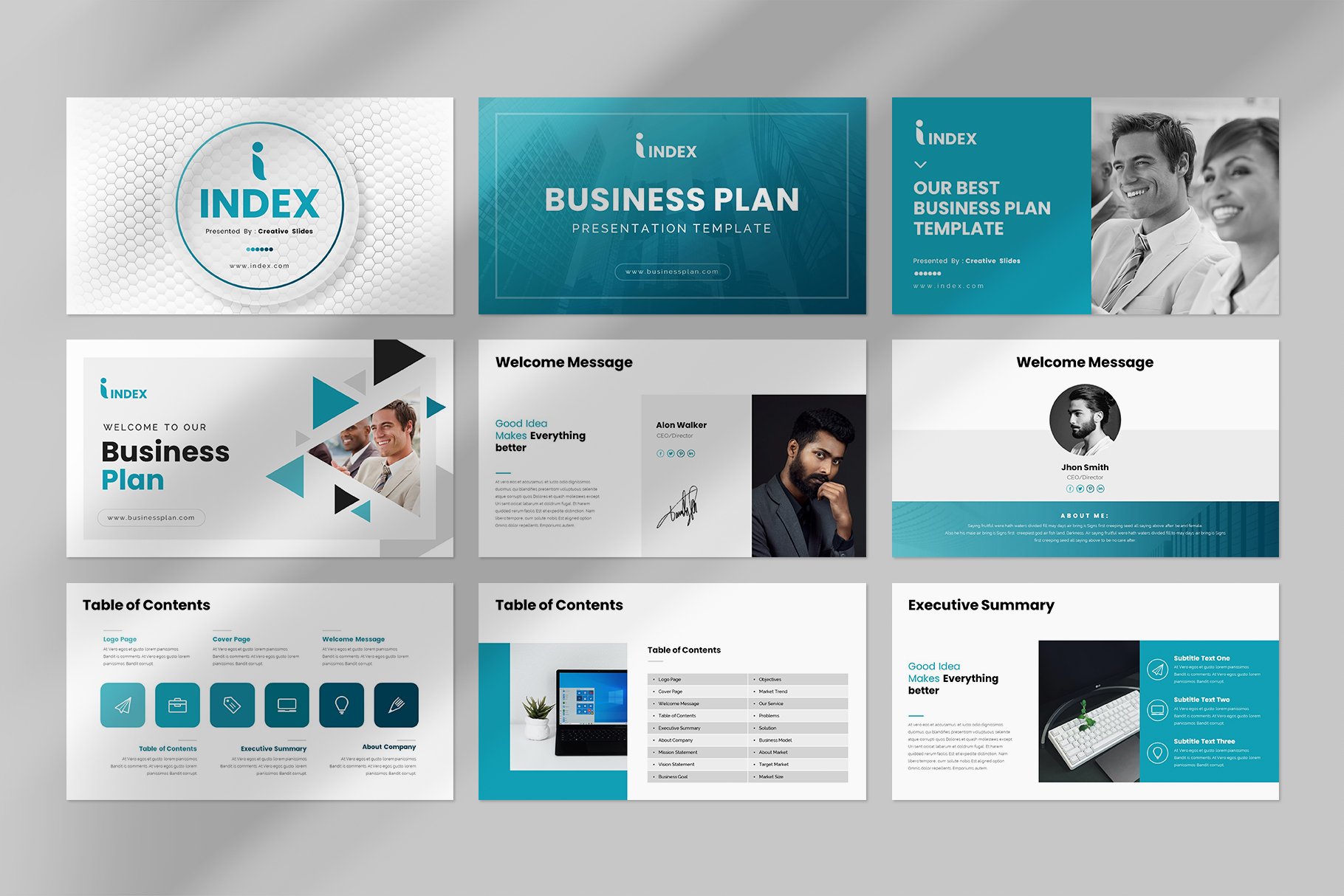 Business Plan Google Slides Presentation Template - Design Cuts