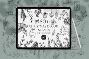 Christmas Decor Procreate Stamps
