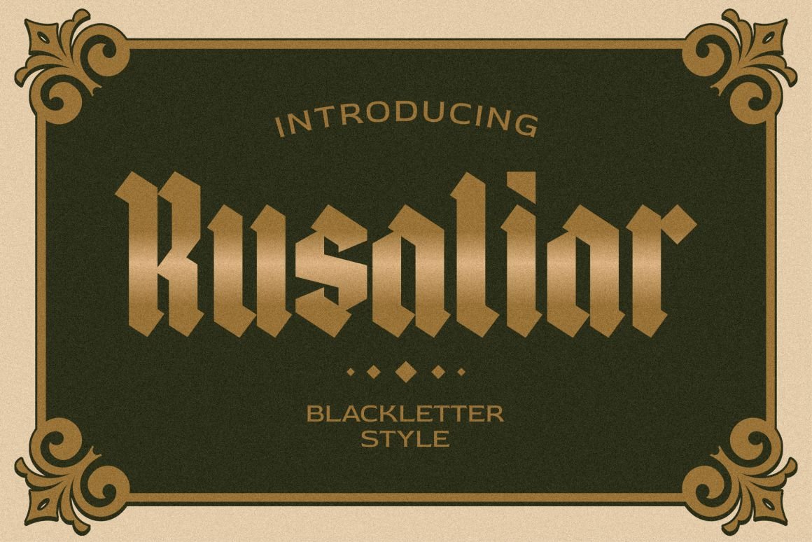 Rusaliar Blackletter - Design Cuts