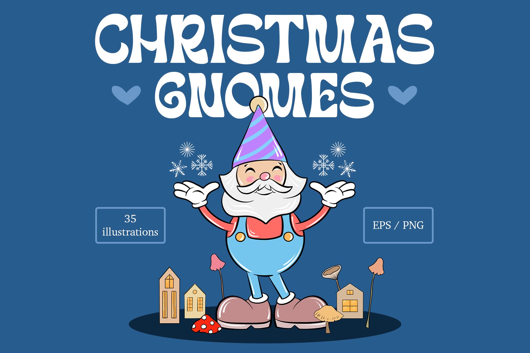 Christmas Character Gnomes Scrapbook Paper - 12 x 12