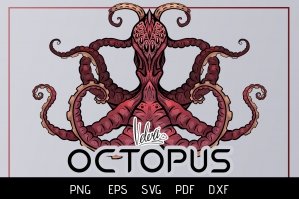 Vector Illustration Of Octopus 3 Variations