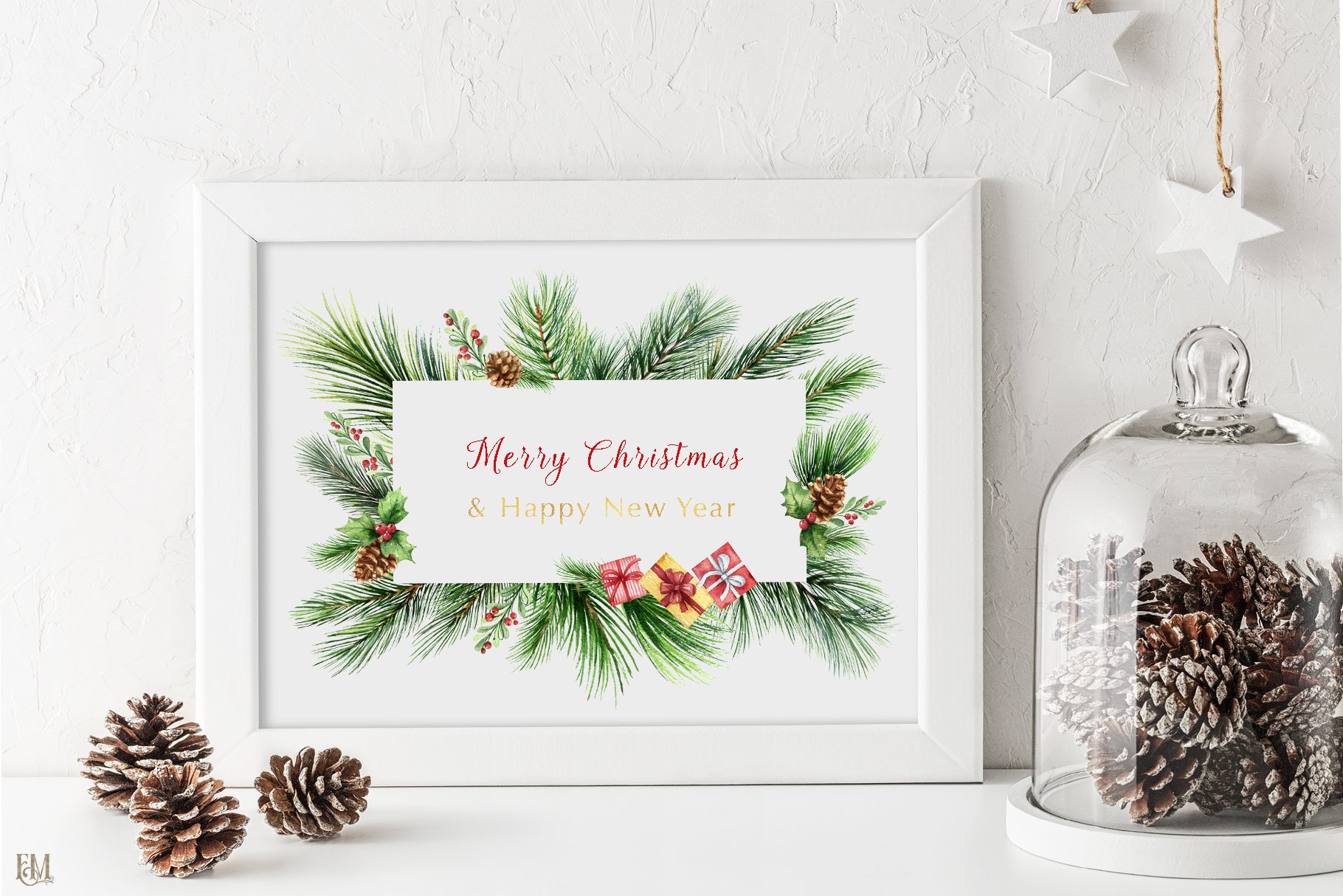 Christmas Watercolor Collection - Design Cuts