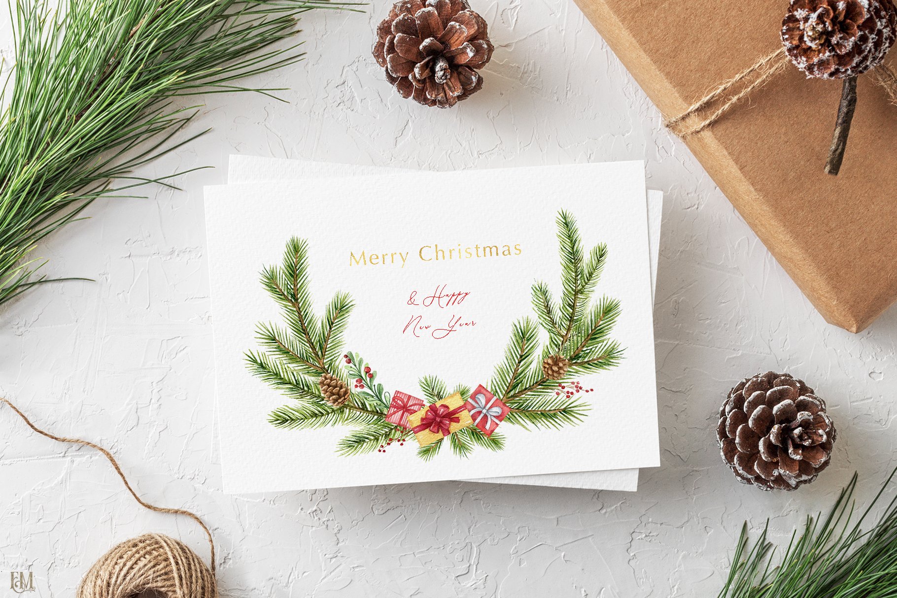 Christmas Watercolor Collection - Design Cuts