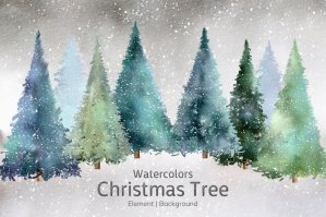 Watercolor Of A Christmas Tree