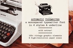 Automatic Typewriter Font And Extras