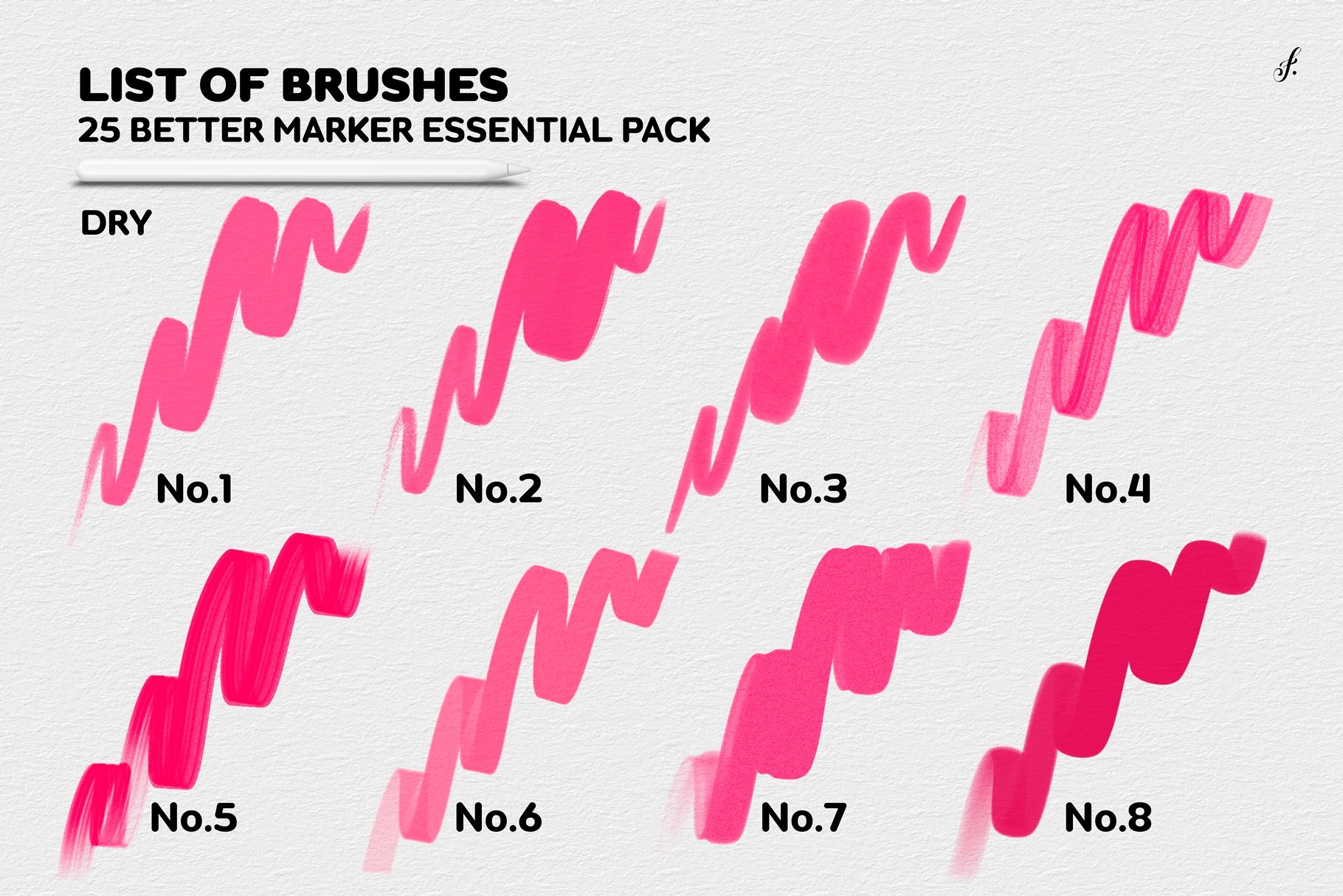 Marker Brushes for Procreate 5 - Design Cuts