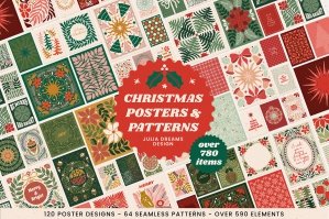 Christmas Posters Patterns Collection