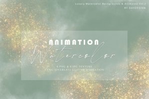 Watercolor Shapes Glitter Animated Vol 2