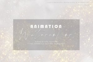Watercolor Shapes Glitter Animated Vol 3