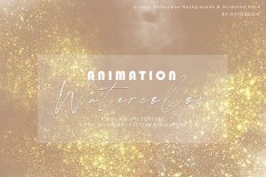 Watercolor Shapes Glitter Animated Vol-4