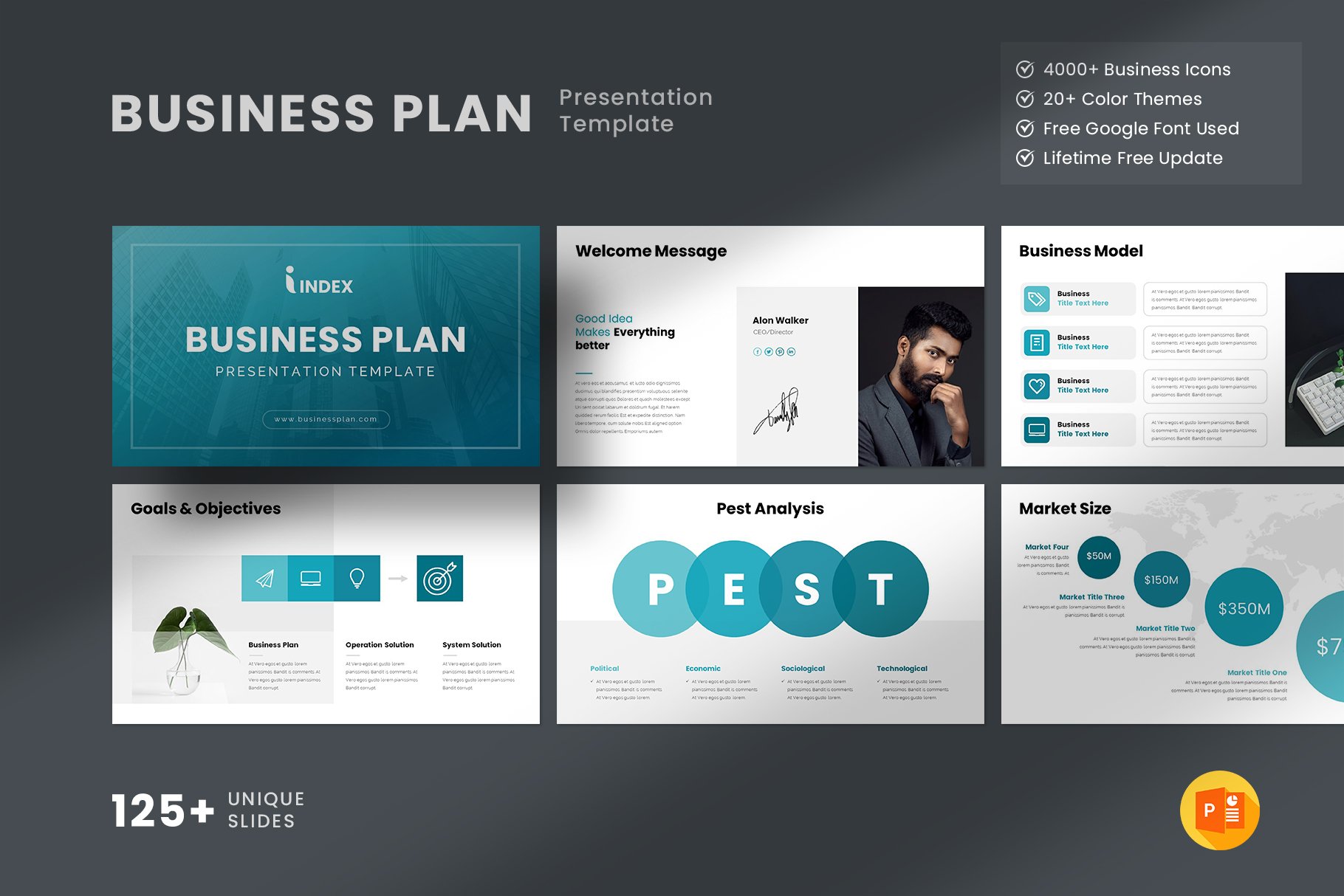 Business Plan Powerpoint Presentation Template Design Cuts