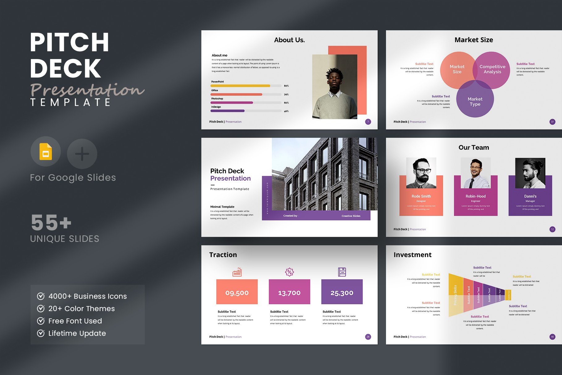 Business Pitch Deck Google Slides Template Design Cuts