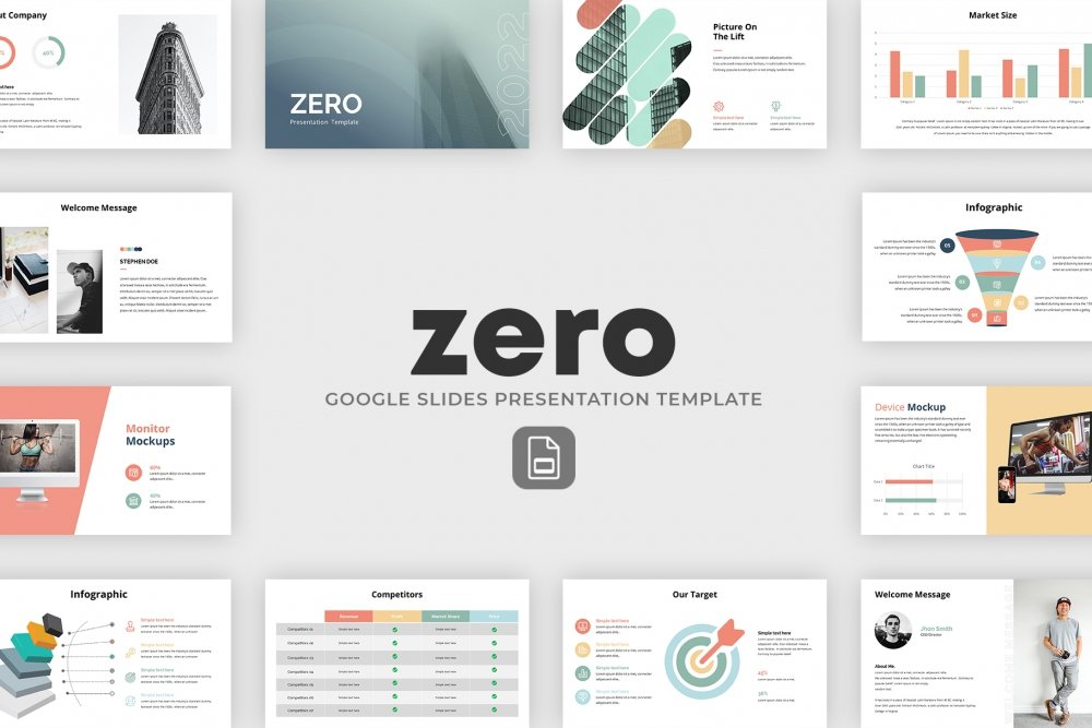 Zero Google Slides Template - Design Cuts