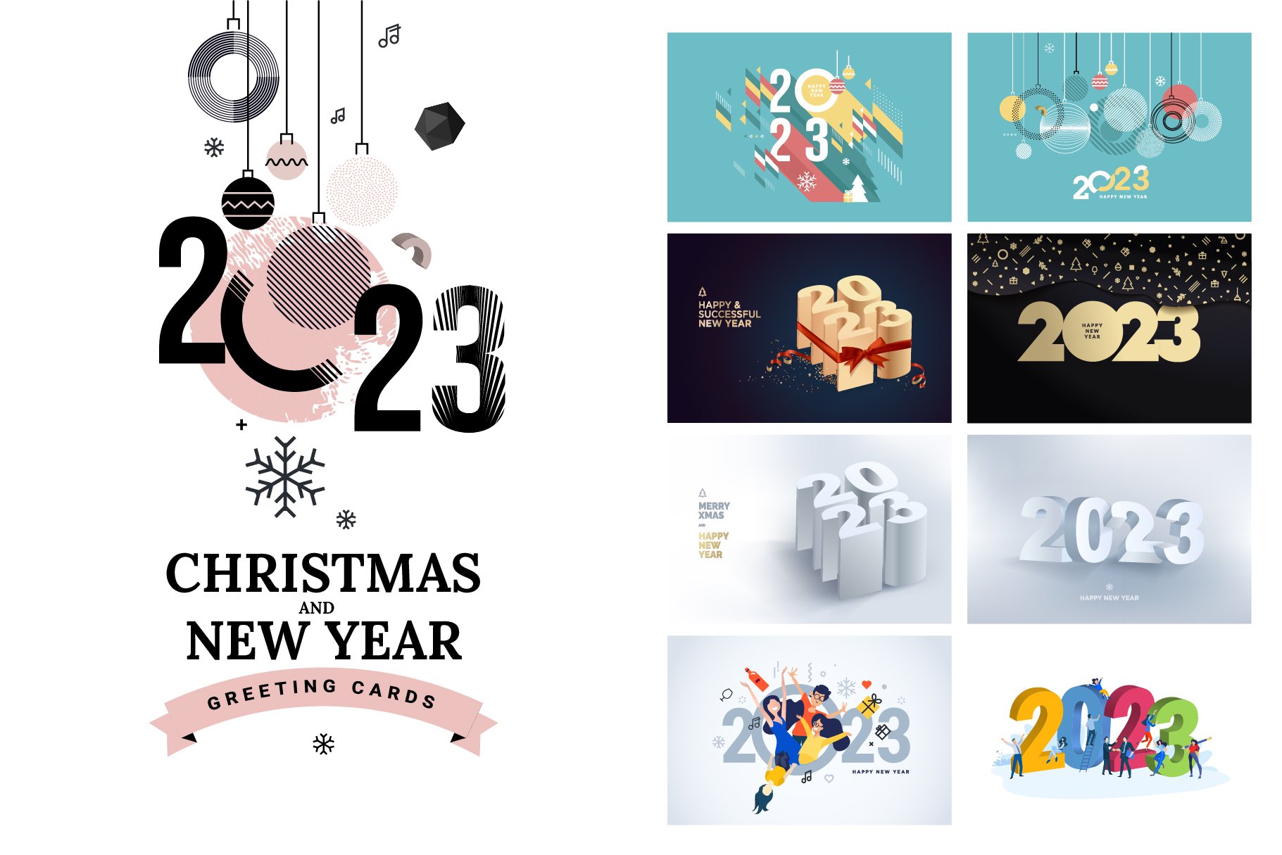 Merry Christmas And Happy New Year - Design Cuts