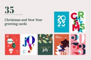 35 Merry Christmas And Happy New Year Greeting Cards 1