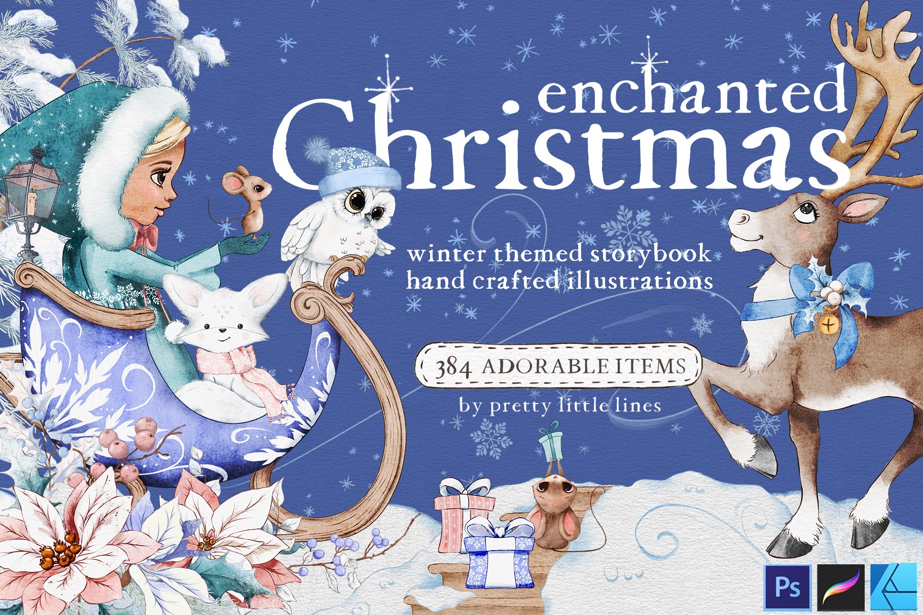 Christmas Illustrations - Princesses & Woodland Animals %%sep%% %%sitename%%