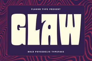 Glaw Psychedelic Variable Typeface