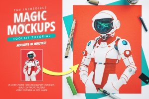 Incredible Magic Mockups Vol 2 - White Paper Collection 1