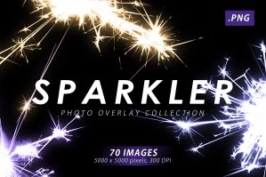 Real Sparkler Overlays