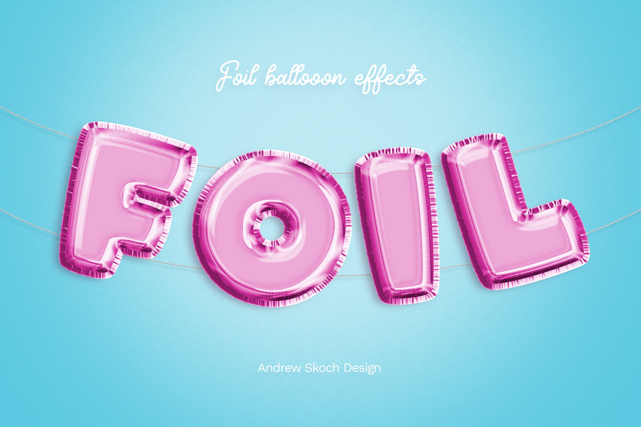 Foil Balloon Text Effects - Design Cuts