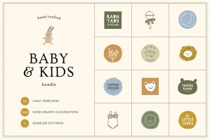 Baby & Kids Logos Doodles Patterns