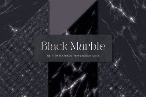 Glitzy Black Marble Textures