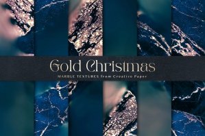 Gold Christmas Marble Textures