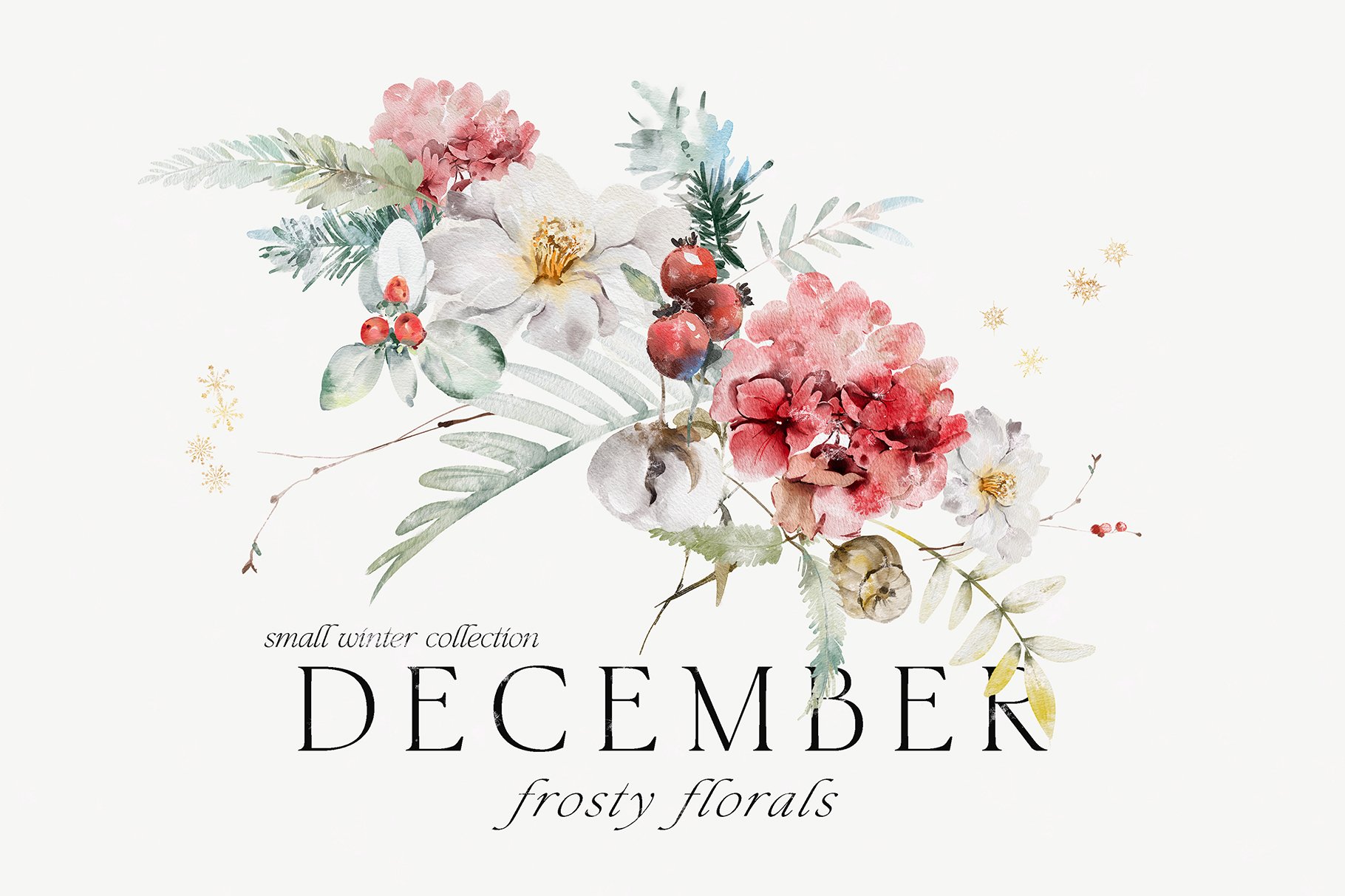 December Frosty Florals