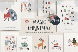 Magic Christmas Winter Graphic Set