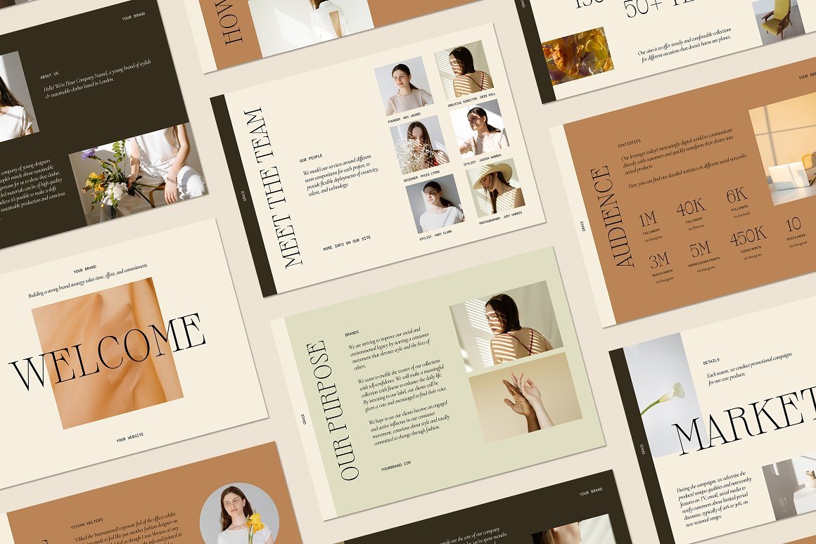 Grace Media Kit Presentation Templates Slides PS - Design Cuts