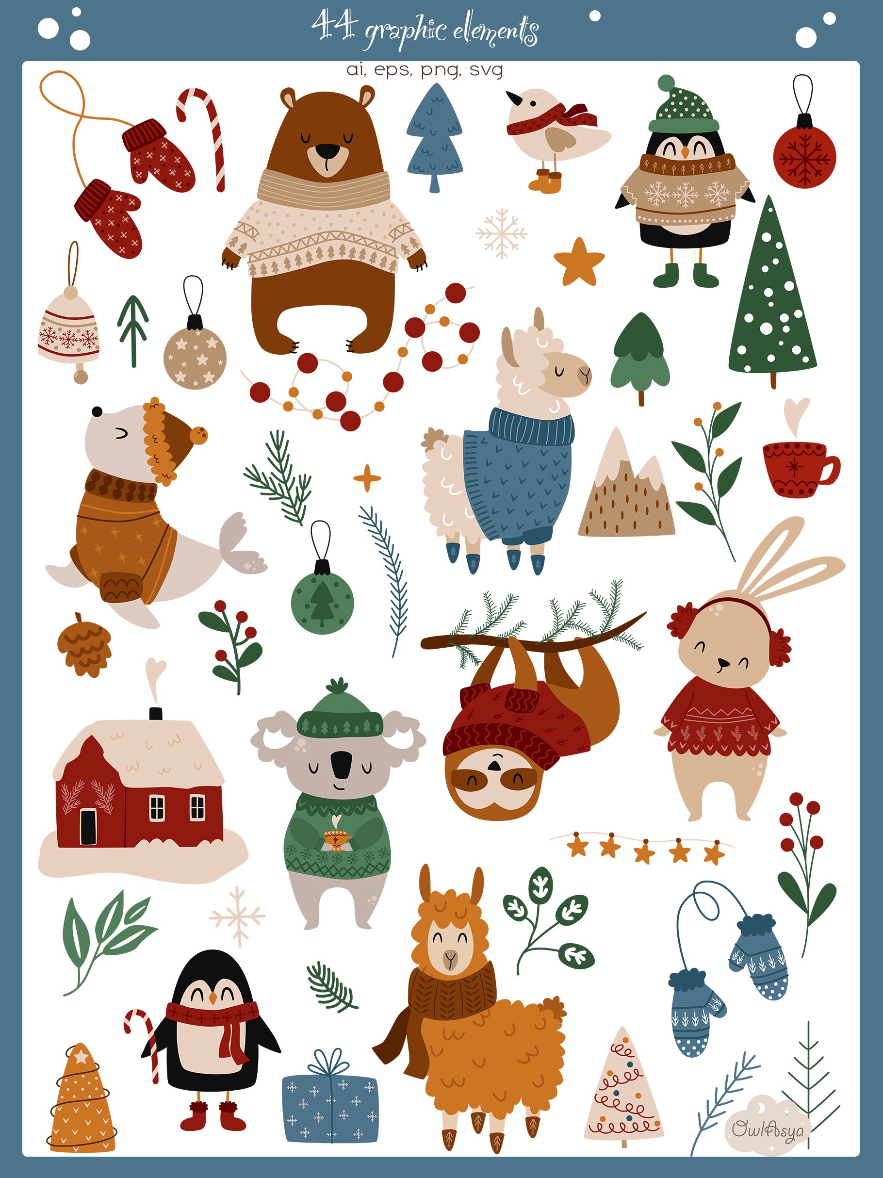 Cozy Winter Animals Collection - Design Cuts