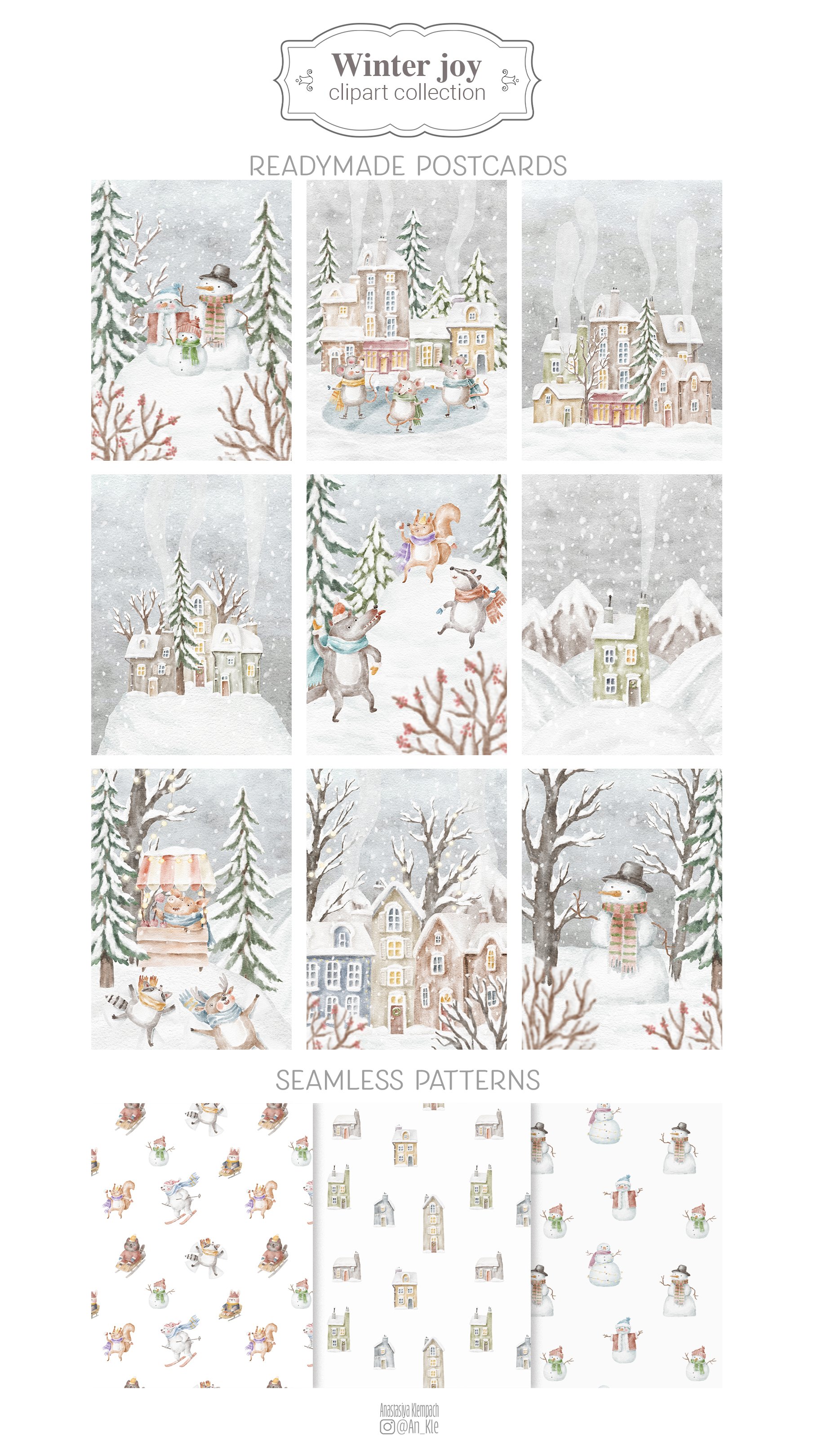 Winter Joy Clipart Bundle - Design Cuts