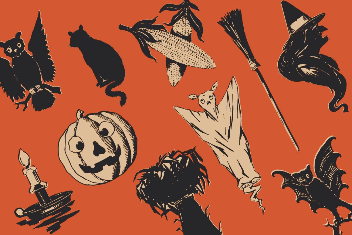 Vintage Halloween Design Cuts   обложка4 