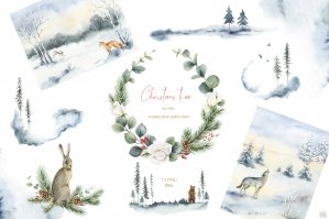 Christmas Time 2 Watercolor Clipart