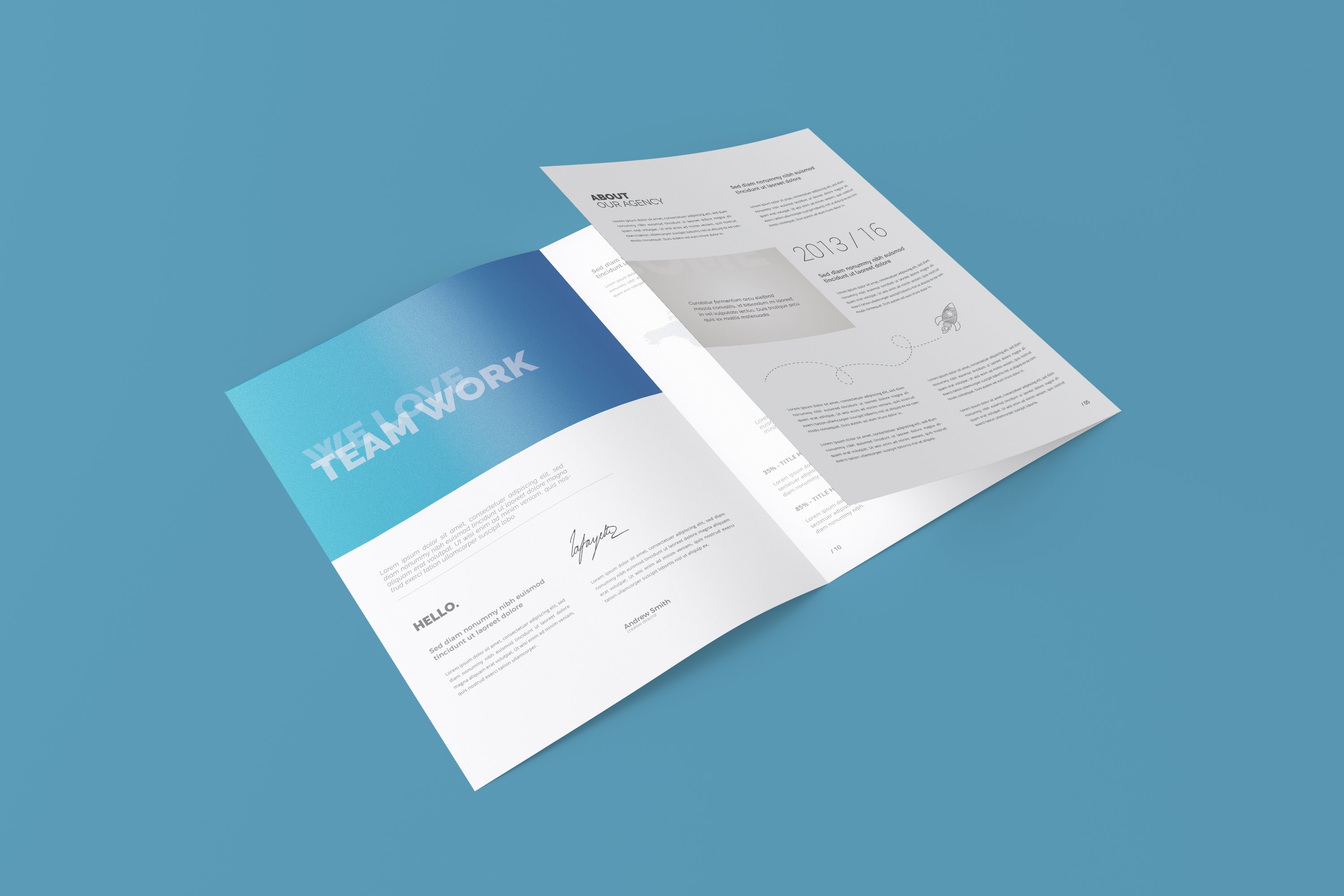 A4 3-fold Brochure Mockup - Design Cuts