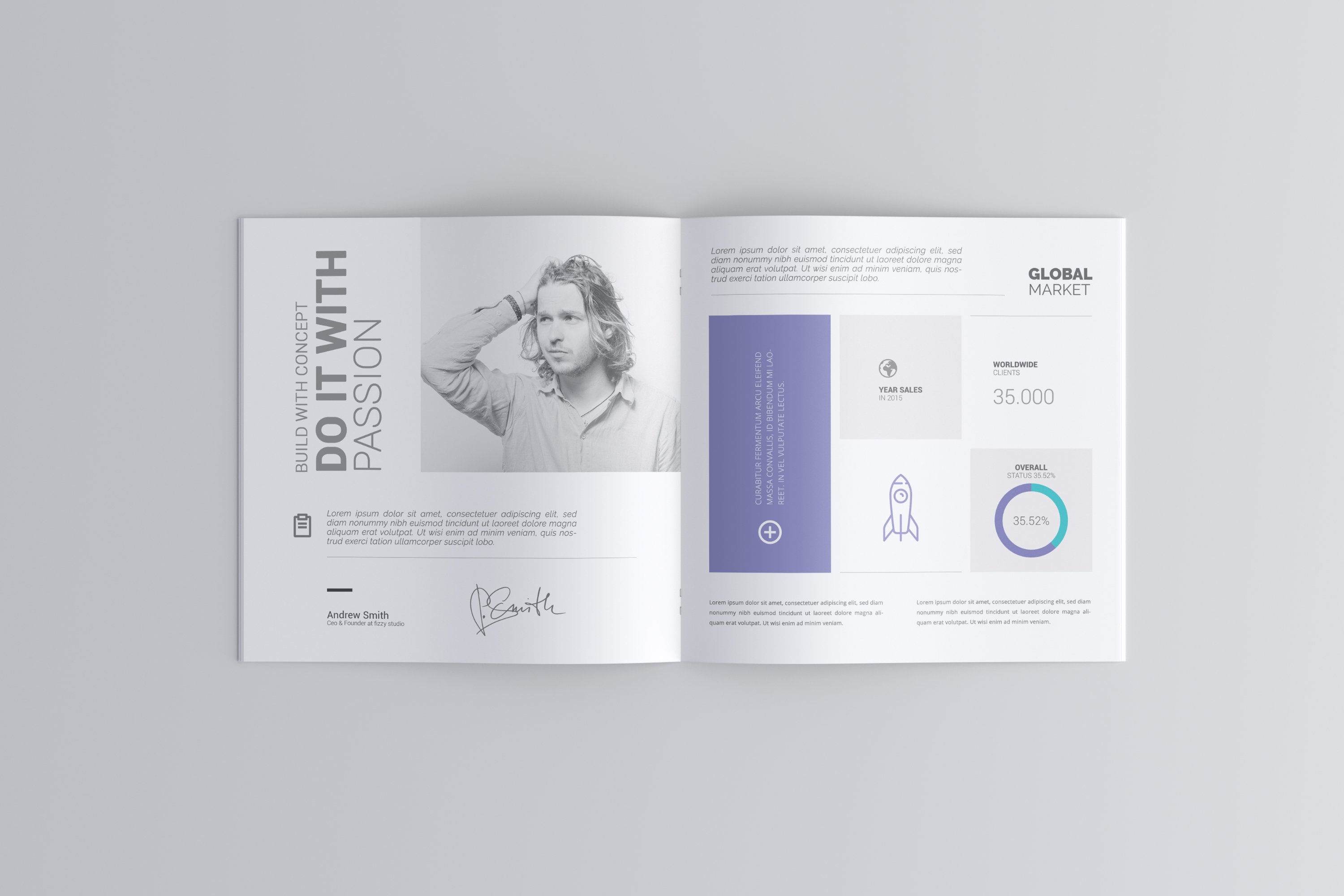 Square Brochure | Catalog Mock-up - Design Cuts