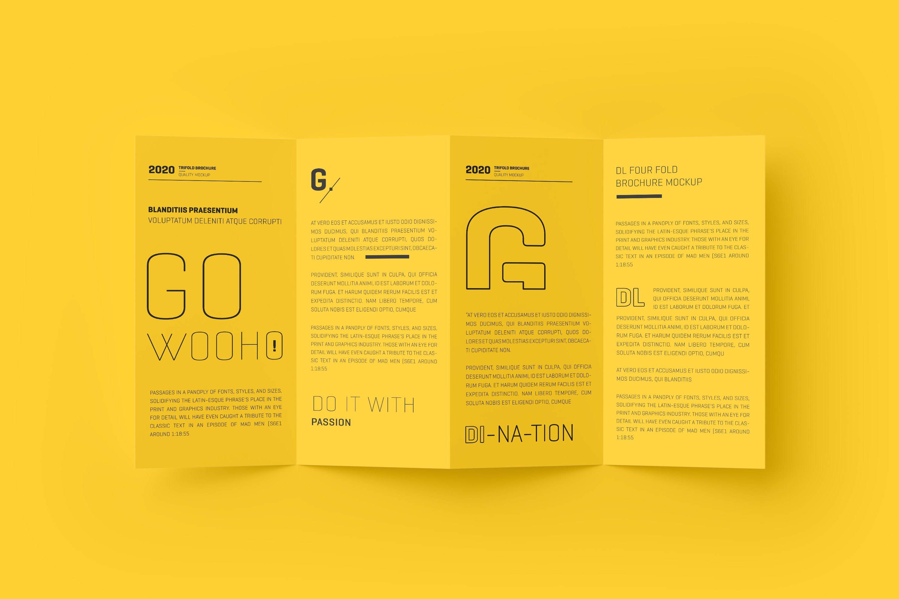 DL 4 Fold Brochure Mockup - Design Cuts