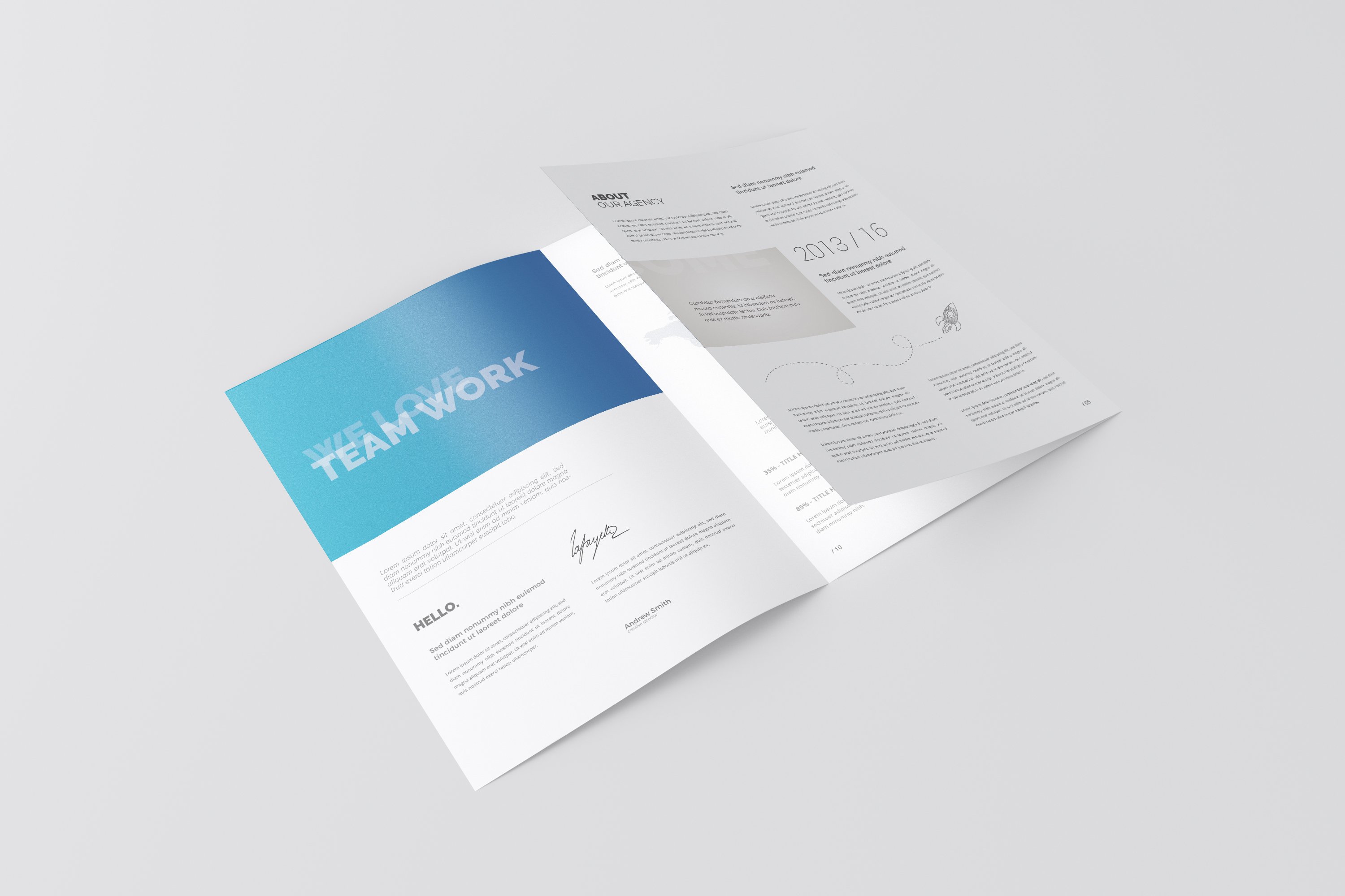 A4 3-fold Brochure Mockup - Design Cuts