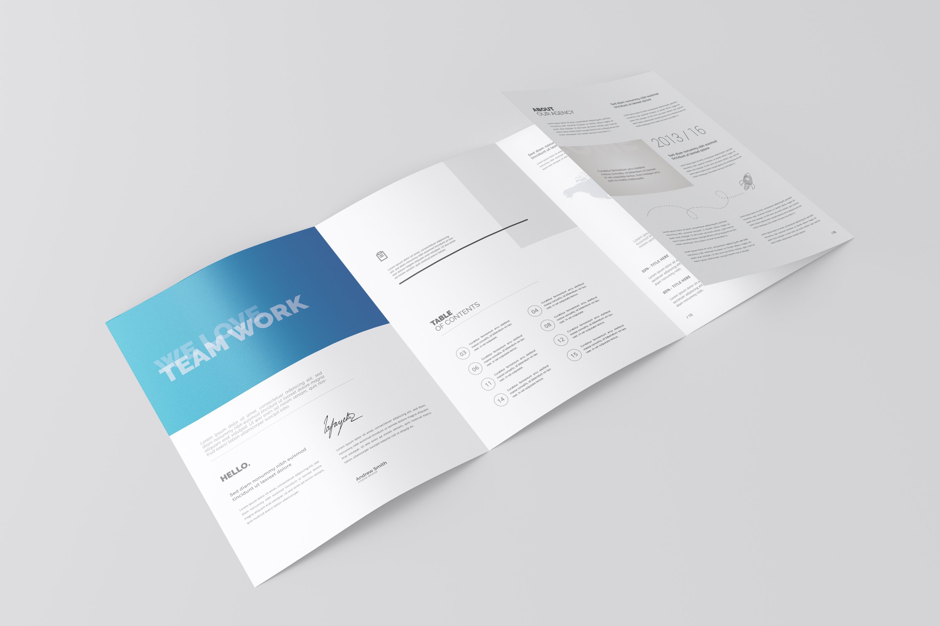 A4 4-fold Brochure Mockup - Design Cuts