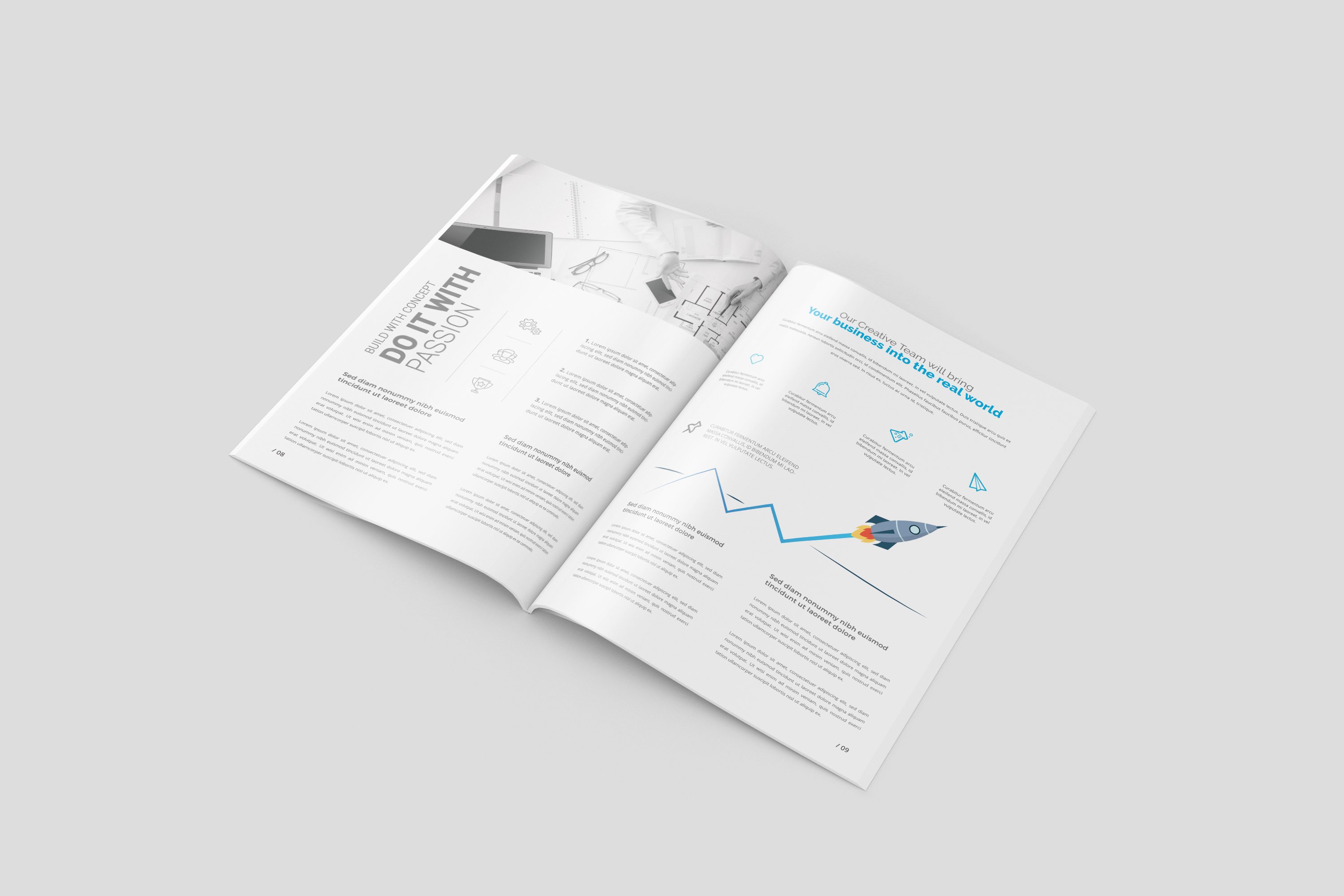 A4 Magazine | Brochure Mock-up - Design Cuts