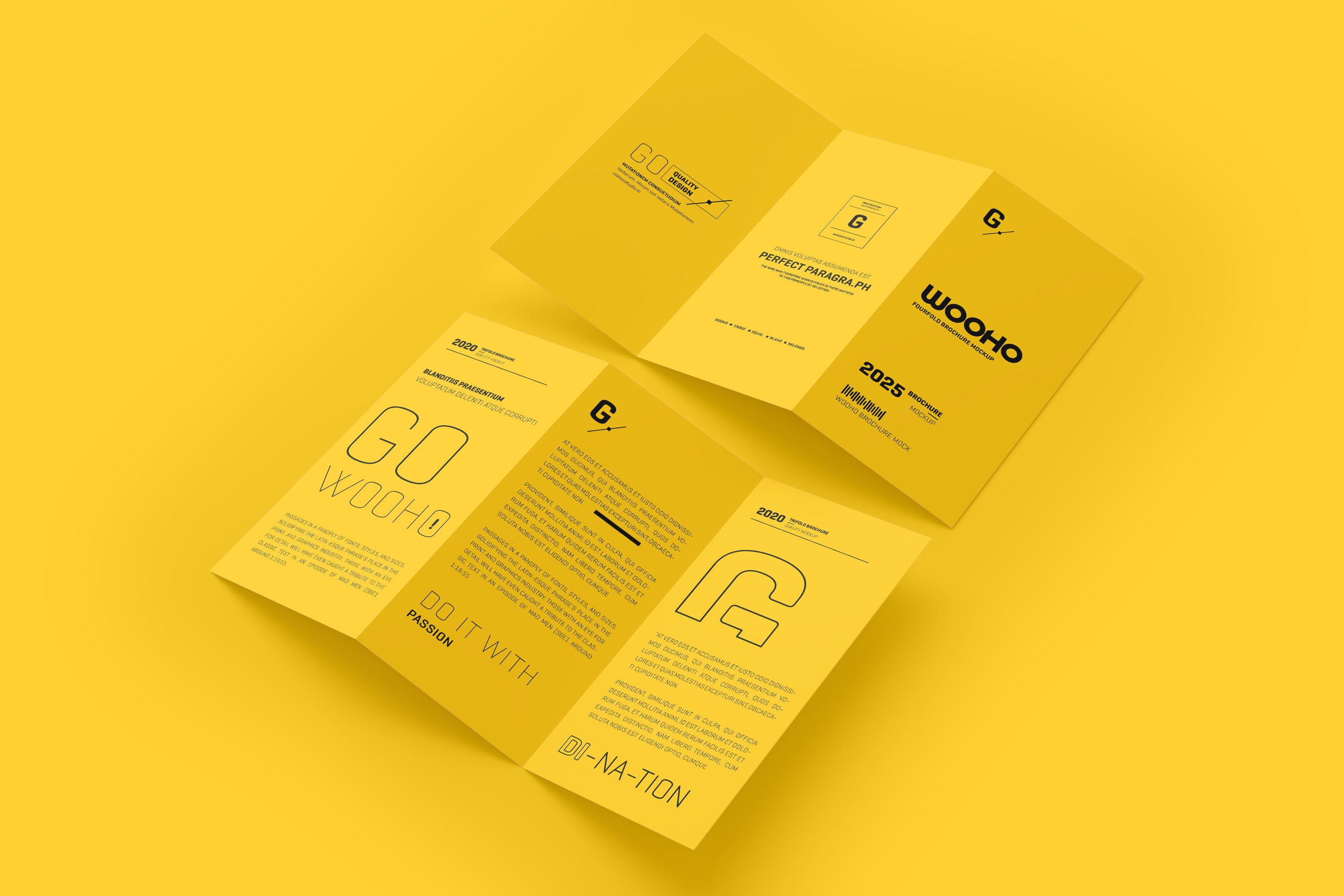 A4 Z Fold Brochure Mockup