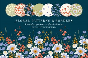 Floral Patterns & Borders