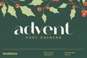 Advent Font Pairing Christmas Fonts