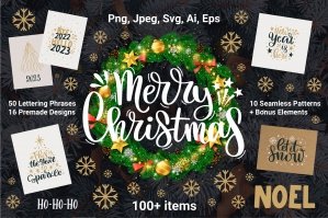 Merry Christmas Lettering Collection
