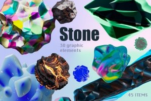 Stone - 3D Graphic Elements
