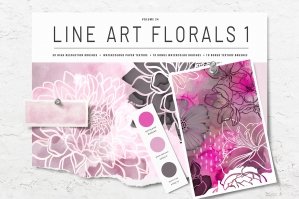 Line Art Flowers For Procreate 1