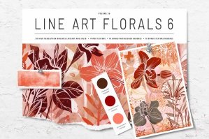 Line Art Florals For Procreate 6