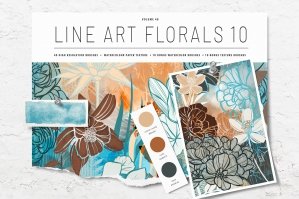 Line Art Florals For Procreate 10