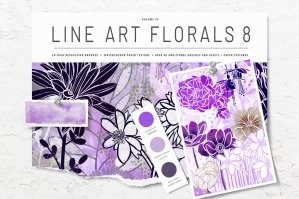 Line Art Florals For Procreate 8